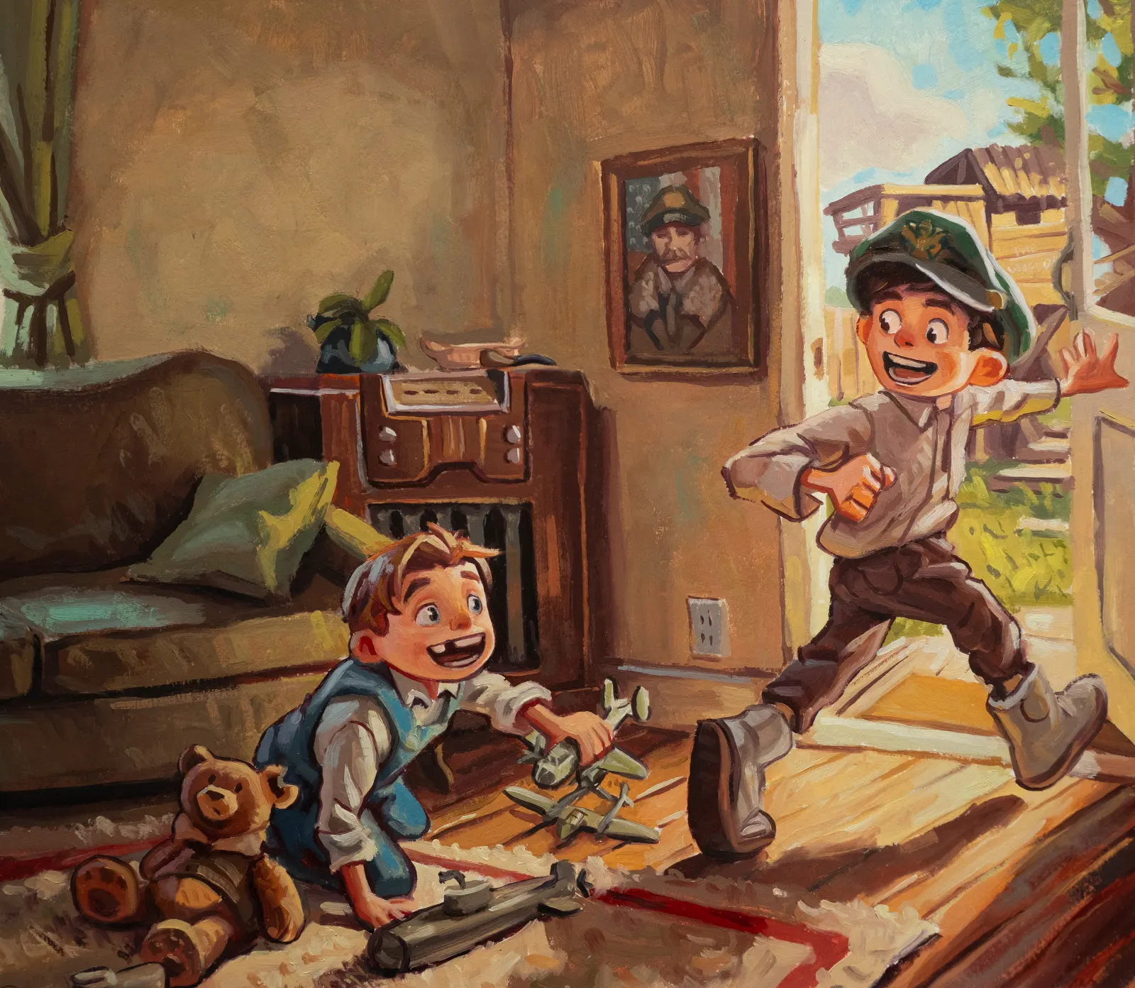 Interior artwork, page 1 from Bomber Boys