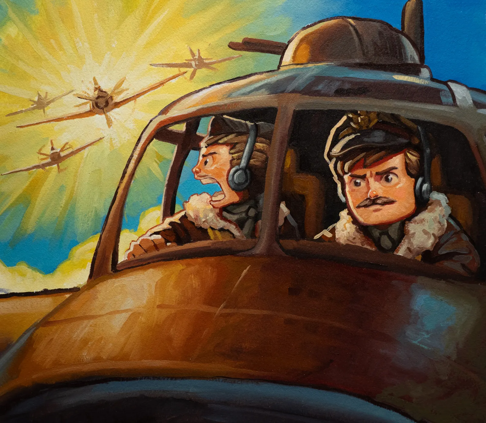 Interior artwork, page 9 from Bomber Boys